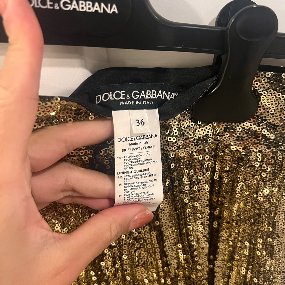 Dolce & Gabbana Gold Sequin Maxi Skirt - Picture 6 of 10